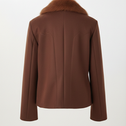 Vesta Kürk Yakalı Süet Ceket