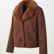 Vesta Kürk Yakalı Süet Ceket